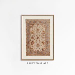 Vintage Rug Art Print: Neutral Tapestry Wall Decor (Digital Download) image 13