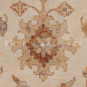Vintage Rug Art Print: Neutral Tapestry Wall Decor (Digital Download) image 9
