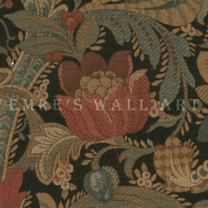 Antique rustic floral textile pattern featuring detailed vintage fabric textures and classic floral motifs. The design showcases flowing botanical elements in soft earthy tones, inspired by traditional cottage interiors and antique textiles. Aged fabric appearance and ornamental floral details create a timeless decorative look. Ideal as vintage textile wall decor with a warm rustic character, presented as a high-resolution digital print.