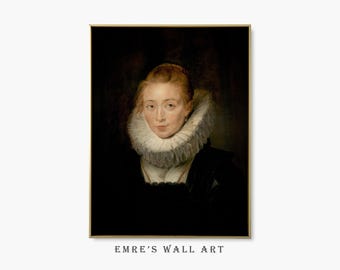 Vintage Woman Portrait Print: Moody Victorian Oil Painting (Digital Download)