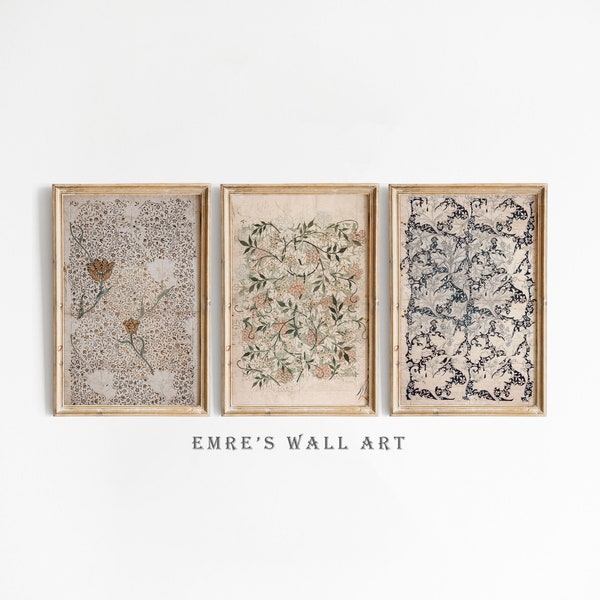 Vintage Botanical Sketch Set: Antique Plant Line Art Prints (Digital Download)