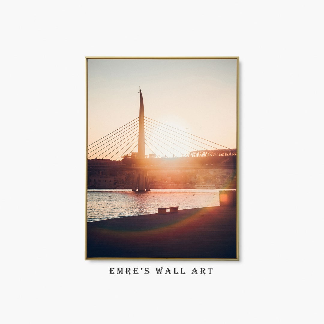 Neutral Sunset Wall Decor, Istanbul Photo Art Print, Printable ...