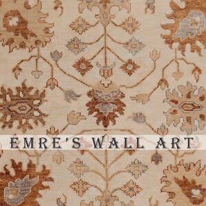 Vintage Rug Art Print: Neutral Tapestry Wall Decor (Digital Download) image 5