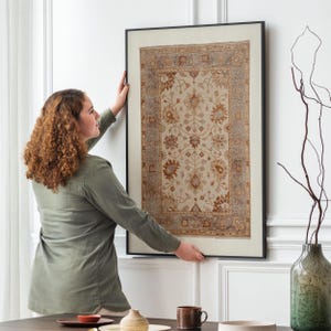 Vintage Rug Art Print: Neutral Tapestry Wall Decor (Digital Download) image 2