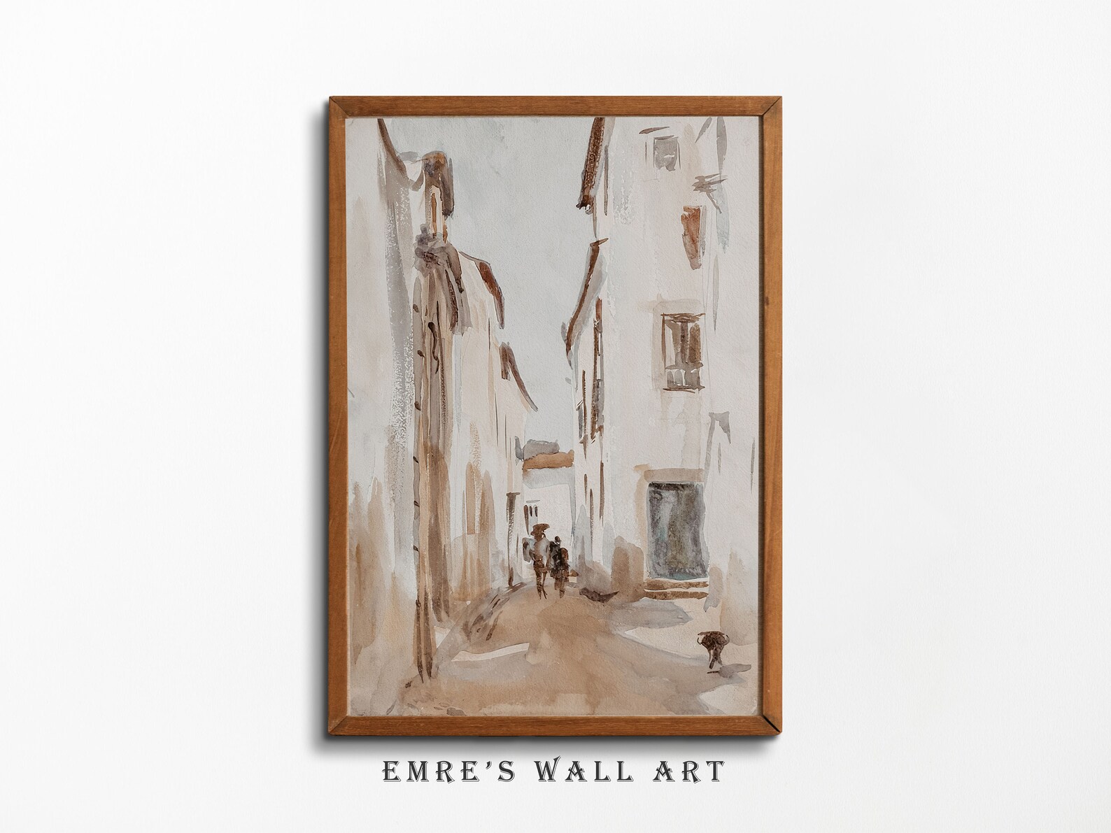 Vintage Watercolor Wall Art Printable Vintage Cityscape Art Etsy