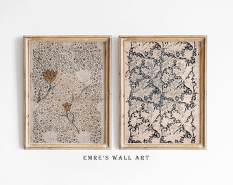 Vintage Skizze Kunstdruck Set von 2, antike botanische Zeichnung druckbare, Neutral Blumen Wand Kunst Set, Skizze Zeichnung Kunstdruck, Digitaldruck