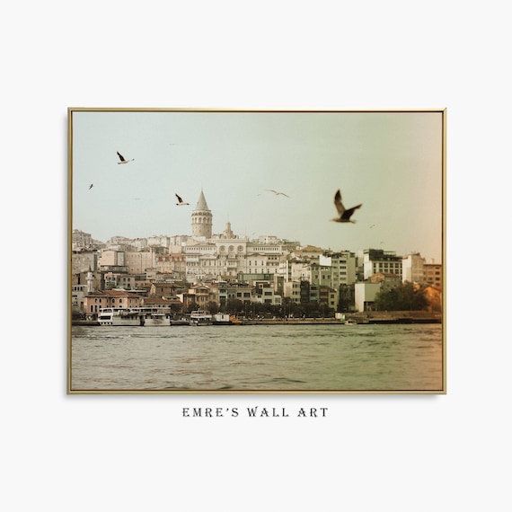 Retro Istanbul Cityscape Art Print: Architecture Wall Decor (Digital Download)