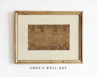 Vintage Floral Textile Print: Rustic Fabric Pattern Wall Art Decor (Digital Download)