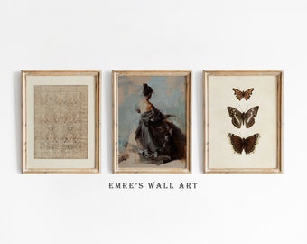 Vintage Gallery Wall Art Print Set: Neutral European Decor (Digital Download)