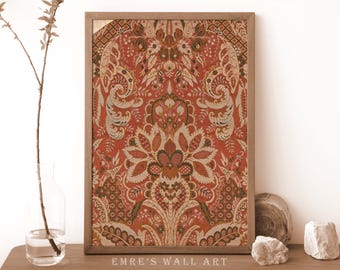 Antiker Textildruck: Vintage Teppich Muster Wanddekoration (Digitaler Download)