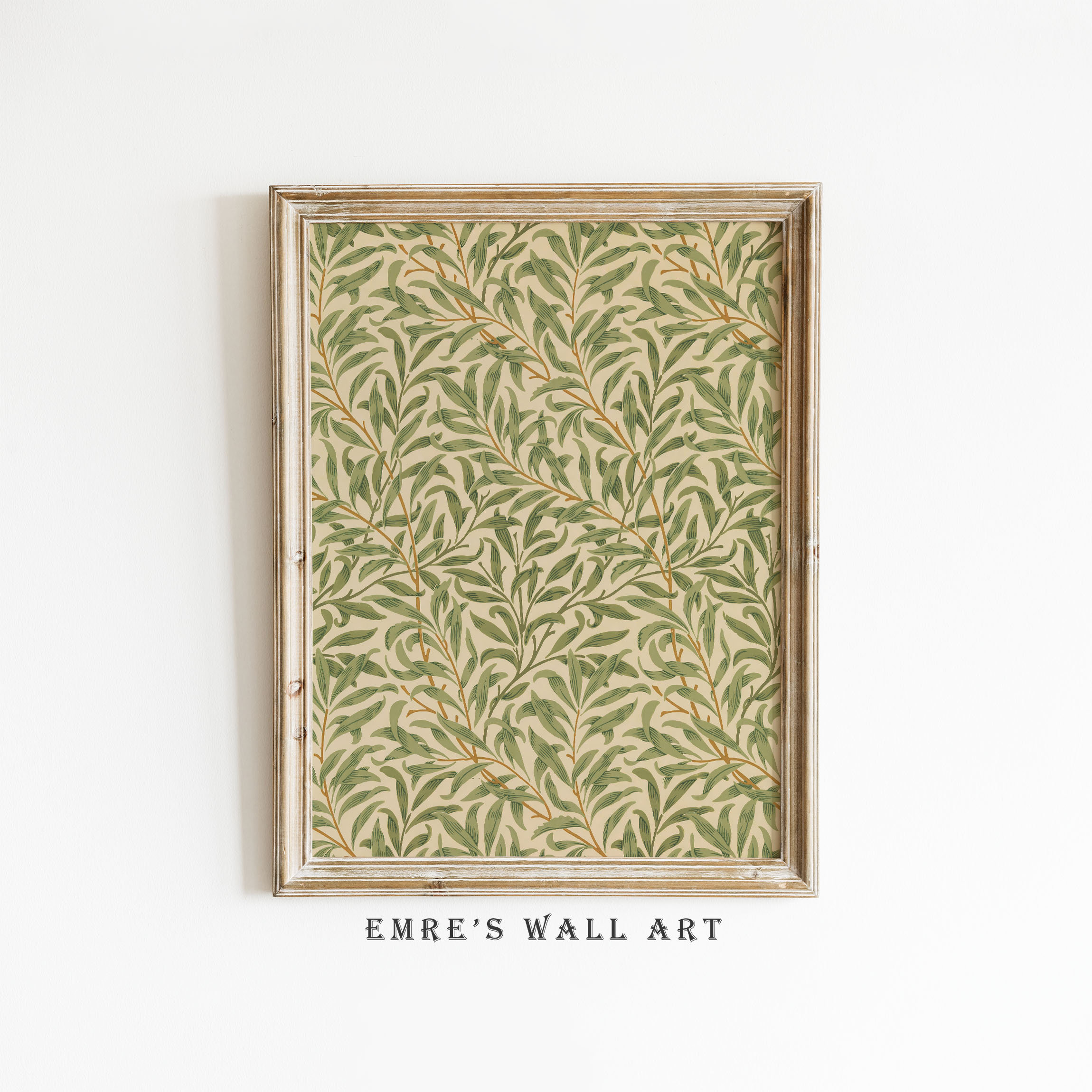 Vintage Willow Tree Print, Botanical Prints Wall Art, Branch Painting Wall Decor, PRINTABLE Antique Tapestry Art