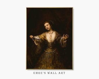Vintage Woman Portrait Painting: Moody Victorian Art (Digital Download)