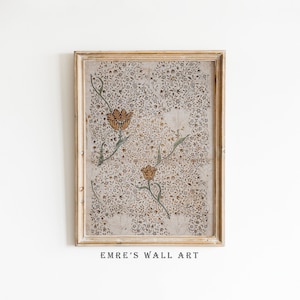 Vintage Floral Sketch Art Print: Botanical Drawing Poster(Digital Download)