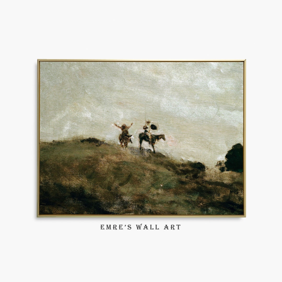 Don Quixote Canvas Painting, Vintage Figure Art Print, Printable Kids ...