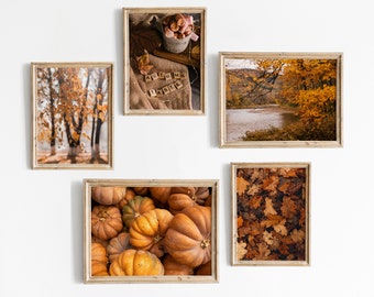 Conjunto de impresiones de paisajes rústicos otoñales: Galería de pared estilo granja (descarga digital)