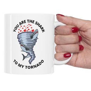 Ceramic SHARKNADO Mug 11oz -  shark mug, funny gift, gift for shark lovers, tornado lovers, sharknado lovers, sharknado gift