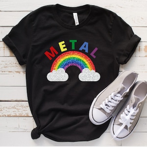 Unisex METAL Tee - Metal, Metal Tshirt, lustiges Metall Tshirt, Regenbogen Tshirt