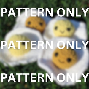 Crochet Fried Egg Pattern (PATTERN ONLY)