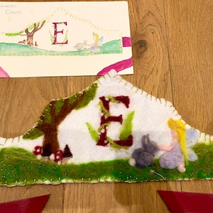 Initialled Waldorf Birthday Crown - Made to order
