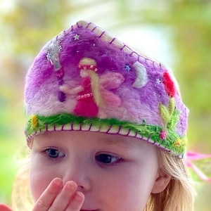 Fairy Waldorf Needle Felt Birthday Crown - Made to order