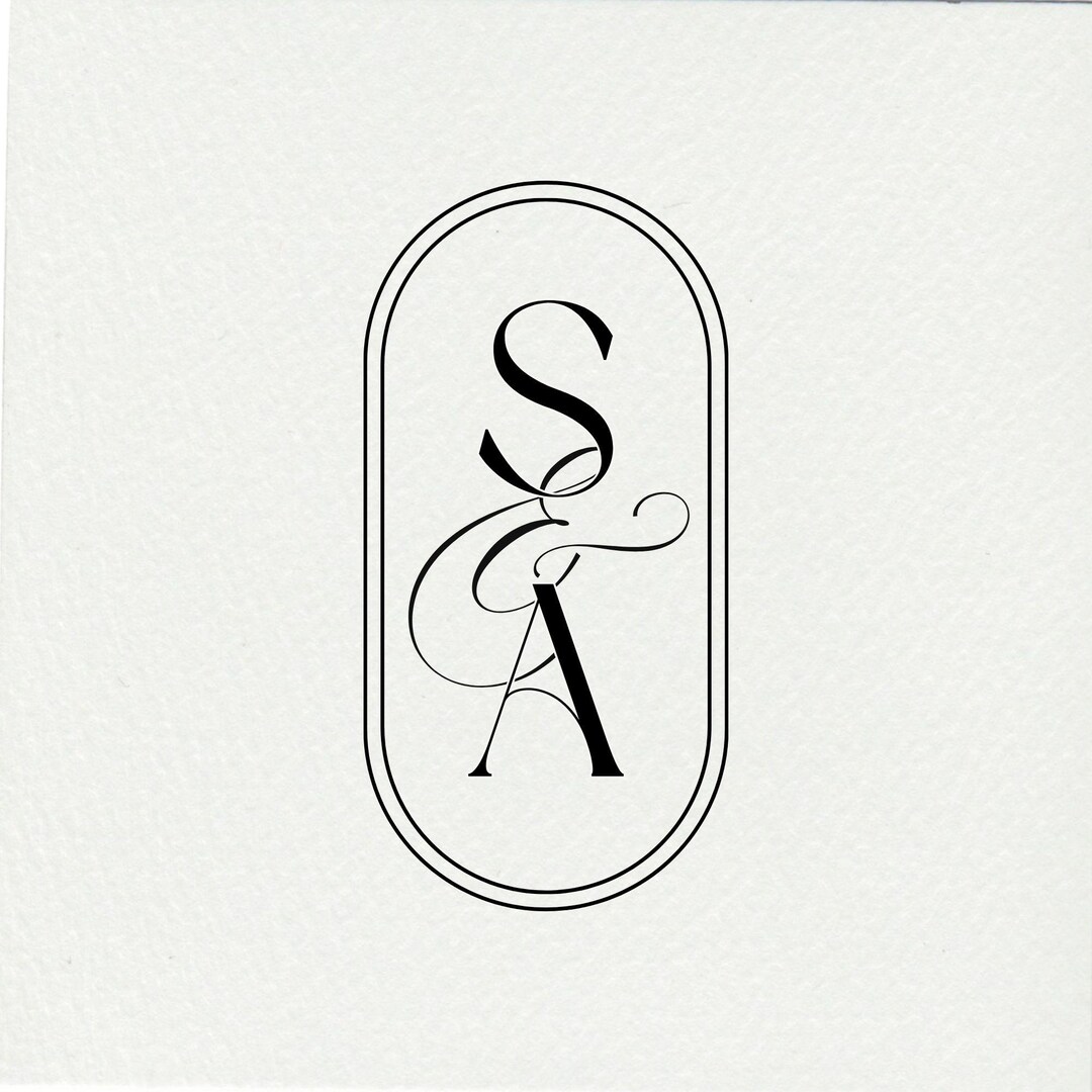 Custom Wedding Monogram | Minimalist Logo Design (digital Download) - Etsy