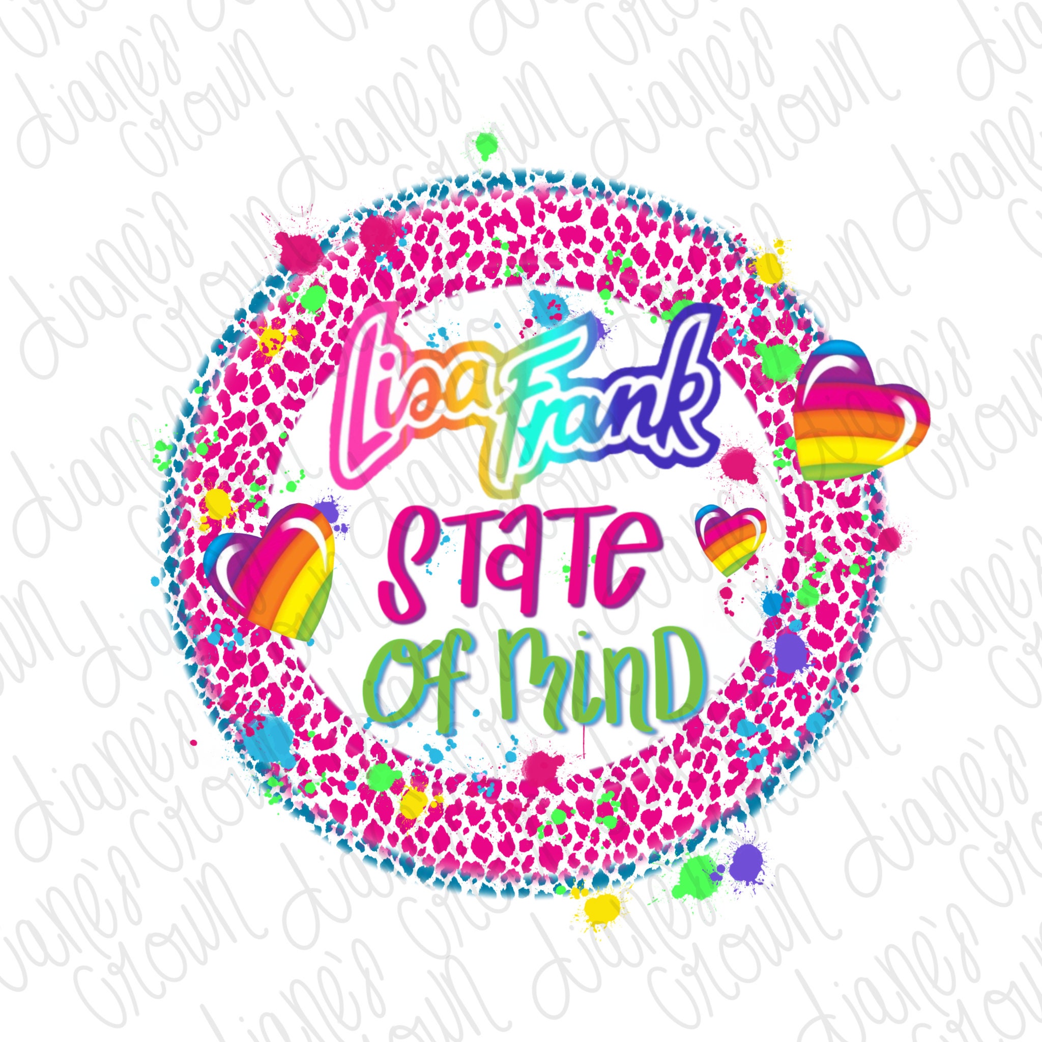 Lisa Frank State of Mind PNG Leopard Neon Sublimation - Etsy