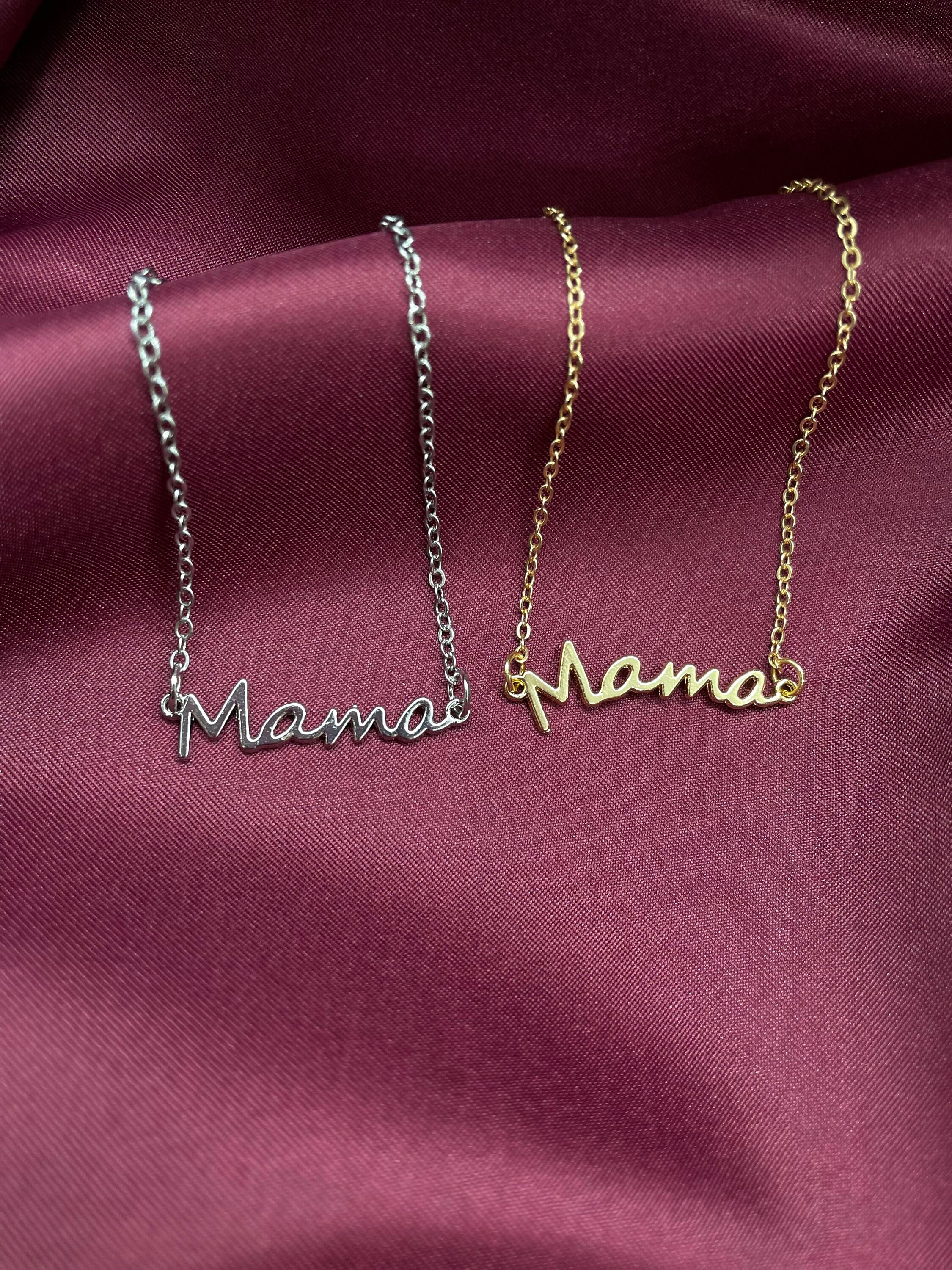 Mama Necklace, New Mom Gift, Gold Mama Necklace, Silver Mama Necklace