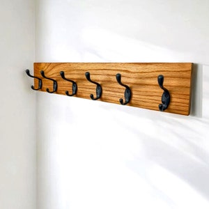 Wall Coat Rack, Wooden Coat Rack, Oak Coat Rack, Coat Hooks, Coat Hanger, Housewarming Gift, Coat Rack Wall Mount