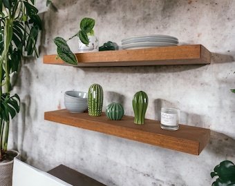 Handcrafted Wood Floating Shelf: Rustic Home Decor, 10-Inch Deep