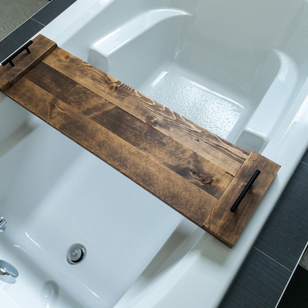 Wood Bath Caddy, Bath Caddy, Bathtub Caddy Tray, Wood Bath Shelf