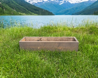 Handmade Knotty Pine Wood Planter Box: Indoor Outdoor Decor