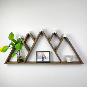 5 Peak Mountain Shelf - 42&quot; x  19&quot; - Rustic Decor - Adventure Decor