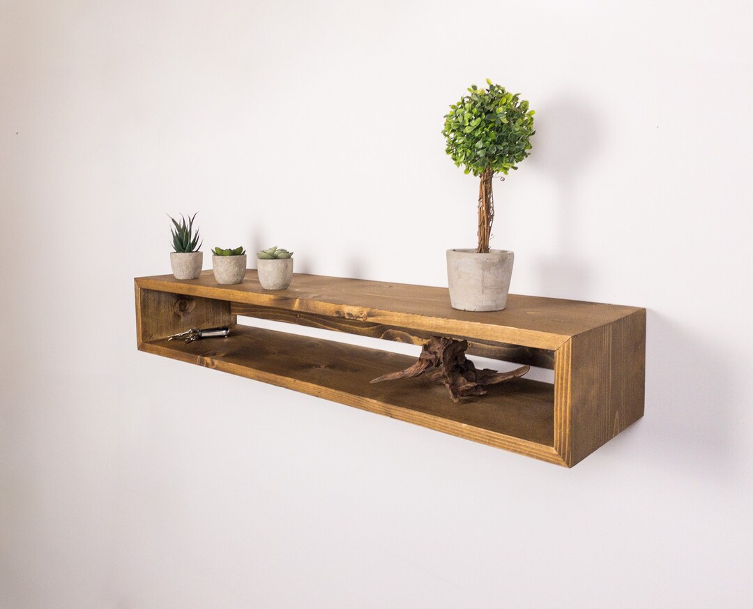 Rustic Floating Entryway Table: Knotty Pine Console Shelf - Etsy