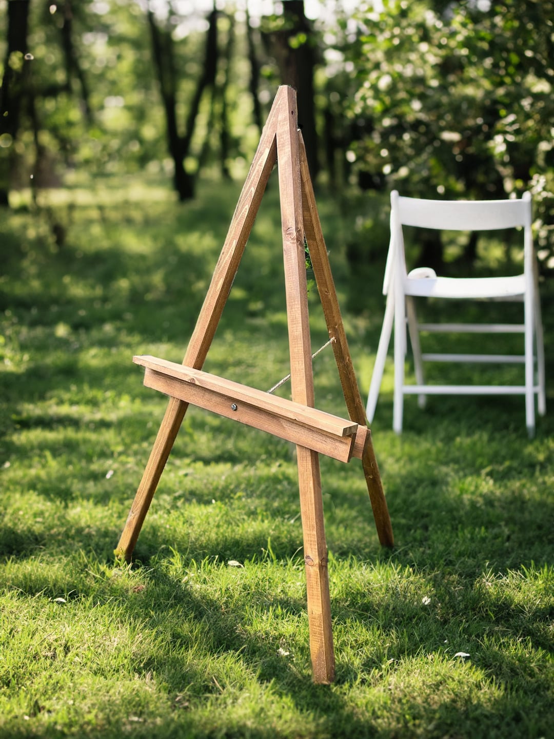 Wood Easel Stand Wood Floor Easel With Adjustable Shelf Wedding Stand