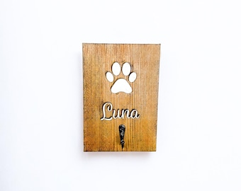 Custom Dog Leash Holder: Personalized Pet Sign, Puppy Gift