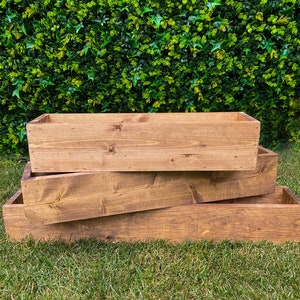 Houten plantenbak - binnen/buiten - ideaal voor bloemen, vetplanten en kruiden