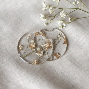 2-PC Gypsophila Car Coaster Set | Baby's Breath Car Coaster | Floral Car Coaster | Custom Car Coaster | Car Accessories | Car Gifts