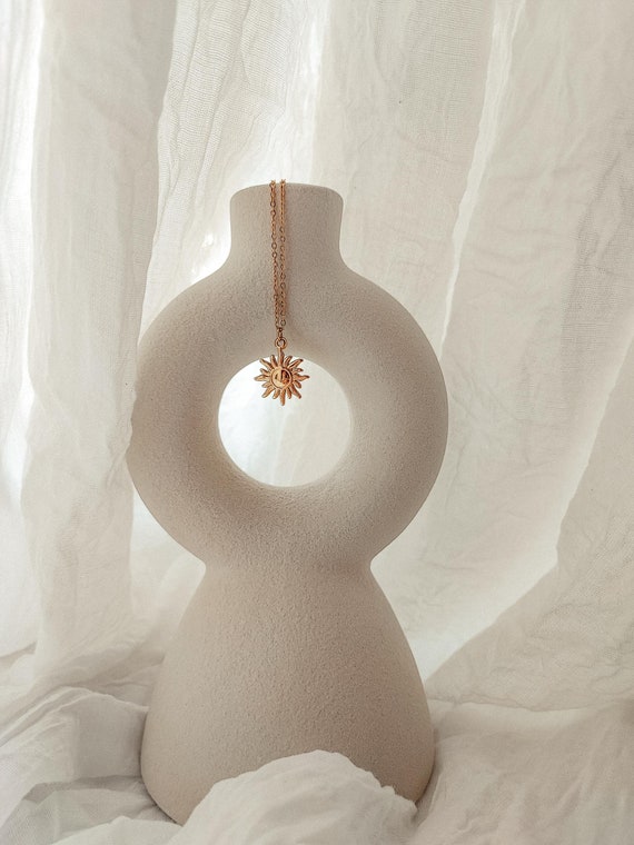 PALOMA Sonnen Halskette 18k Gold Galvanisiert