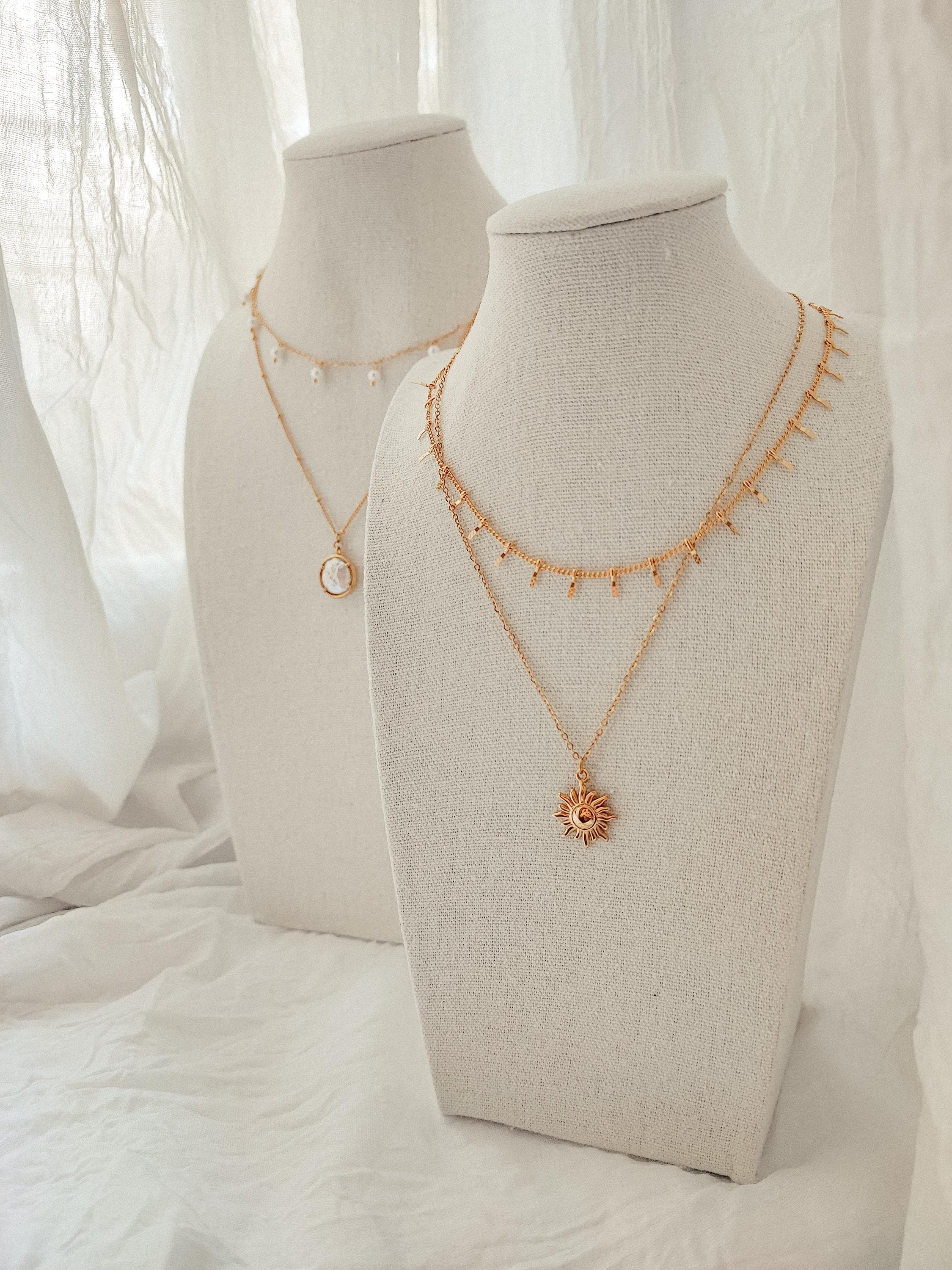 celcel SHINE NECKLACE【LIGHT】(GOLD) TINY SHINE Necklace 18k Gold Electroplated - Etsy