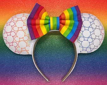 Regenbogen Ohren | Minnie Maus Ohren | Regenbogen Ohren | Disney Regenbogen Maus Ohren | Disney Ohren