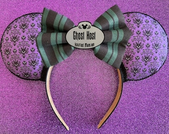 Haunted Mansion Mouse Ears | Ghost Host Mouse Ears | Mouse Ears | Haunted Mansion Disney Ears | Disney Ears | Haunted Mansion