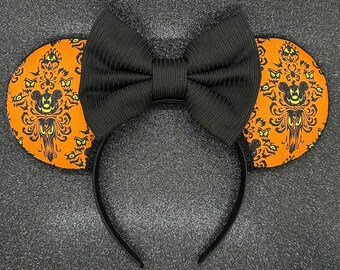 Pumpkin Haunted Mansion Mouse Ears | Haunted Mansion Mouse Ears | Mouse Ears | Haunted Mansion Disney Ears | Disney Ears