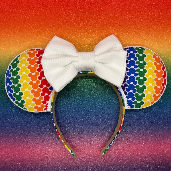 Rainbow Mickey Shapes Ears | Minnie Mouse Ears | Rainbow Ears | Disney Rainbow Mouse Ears | Disney Ears