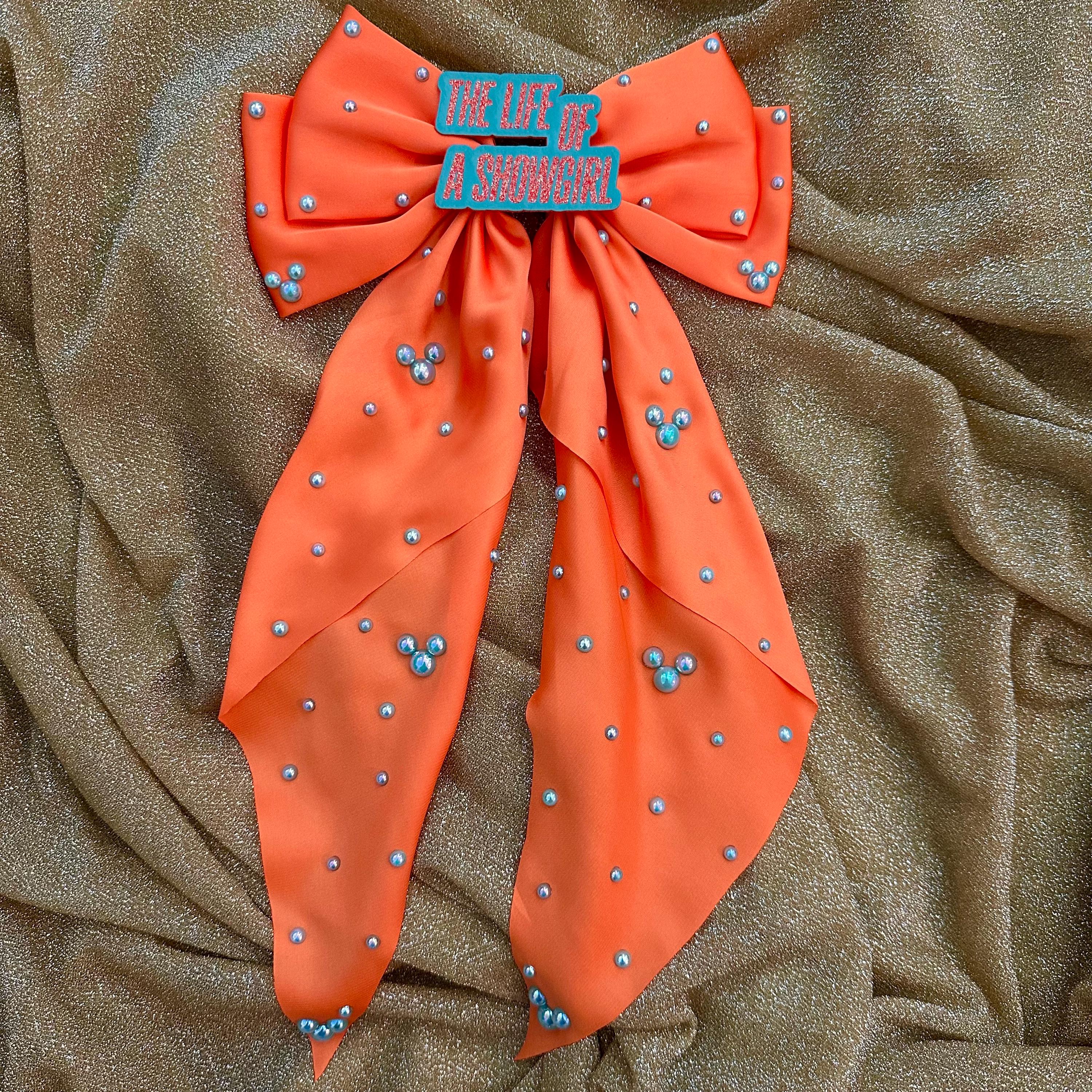 Pear Bow Showgirl Pearl Bow | Pearl Bow | Satin Pearl Bow | Oversized Hair Bow ...