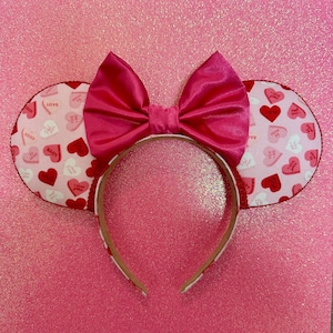 Liebe Herzen Valentinstag Ohren | Minnie Maus Ohren | Valentinstag | Valentinstag Ohren | Disney Ohren