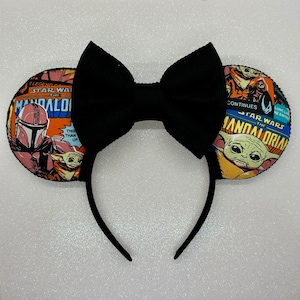 Mandalorian Mouse Ears | Mouse Ears | Mandalorian Disney Ears | Disney Ears | Star Wars Disney Ears