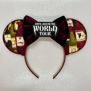Drinking Around The World Ears | Food and Wine Festival | Drinking Around The World Disney Ears | Disney Ears | Wine Bottle Ears