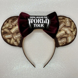 Drinking Around The World Cork Ears | Food and Wine Festival | Drinking Around The World Disney Ears | Disney Ears | Wine Cork Ears