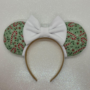 Candy Cane Mouse Ears | Mouse Ears | Candy Cane Disney Ears | Christmas Disney Ears | Disney Ears