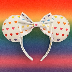 Rainbow Hearts Ears | Minnie Mouse Ears | Rainbow Ears | Disney Ears